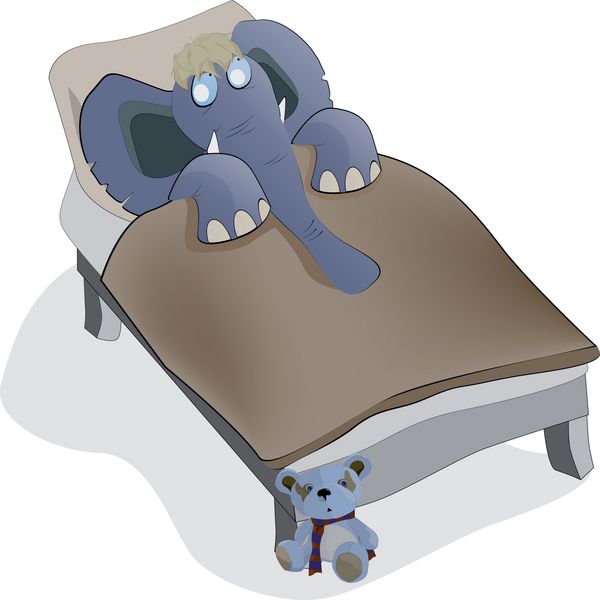 فیل که در رختخواب خوابید