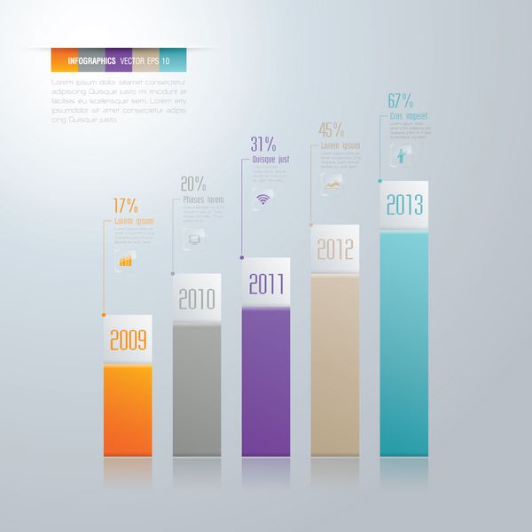 Infographics قالب برداری بردار