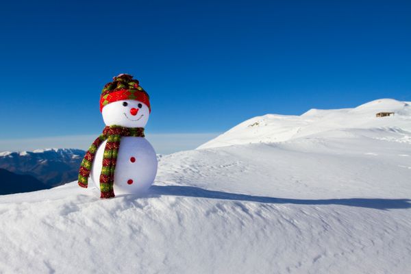 Snowman در برف