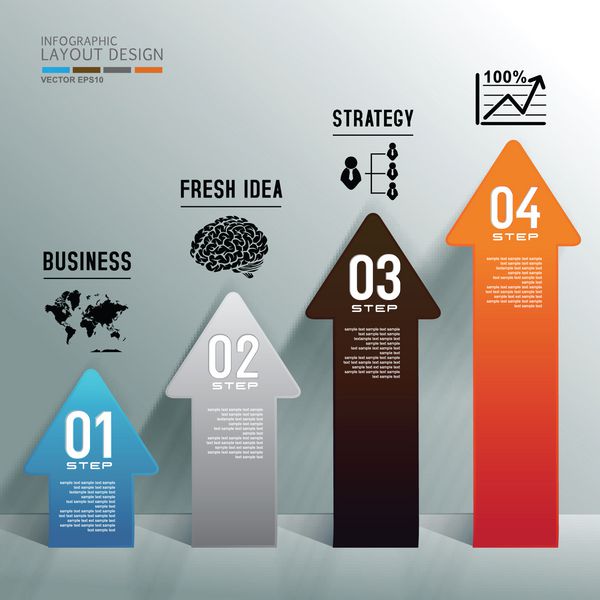 طراحی مدرن برای کسب و کار infographic