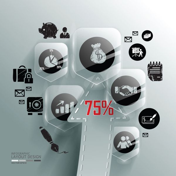 طراحی مدرن برای کسب و کار infographic