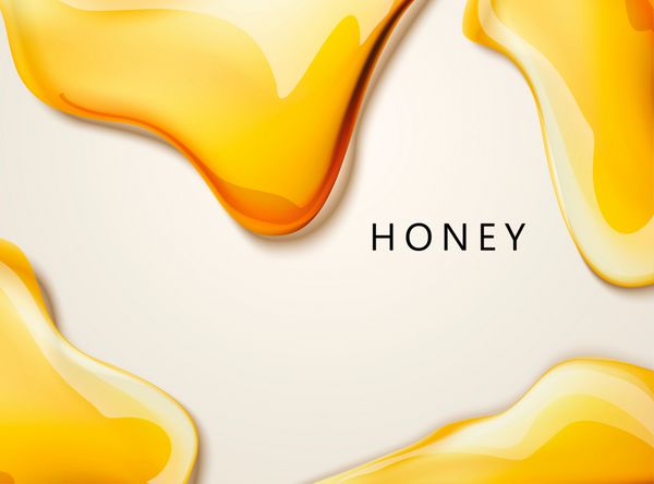 بافت مایع عسل عسل طلایی در تصویر 3d برای استفاده از طراحی