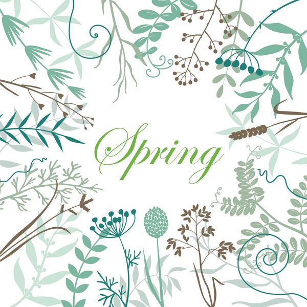 قاب بهار برگ گل و شاخه زمینه دعوت نامه ها کارت پستال
