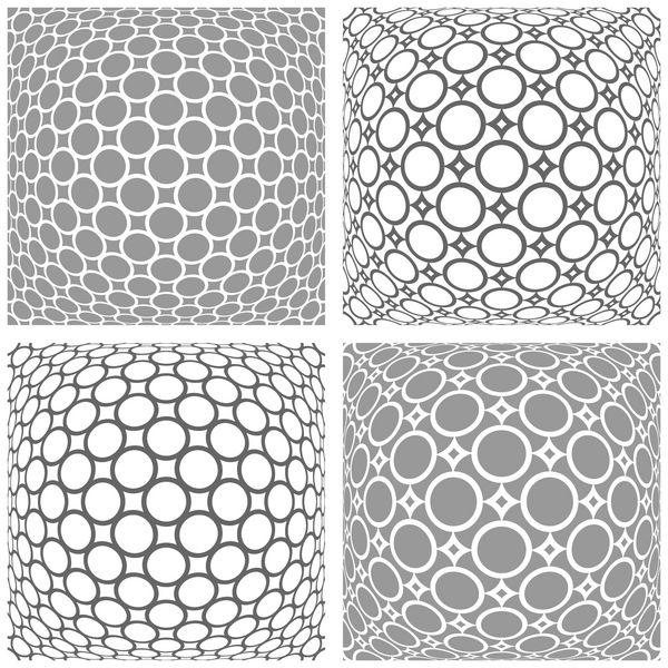 الگوهای حلقههای 3D مجموعه پیشینه هندسی کوانتومی محدب هنرهای تجسمی