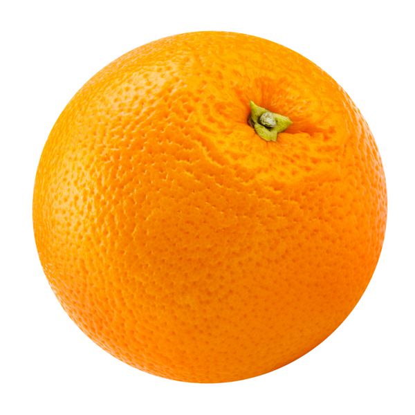 میوه های نارنجی جدا شده بر روی زمینه سفید