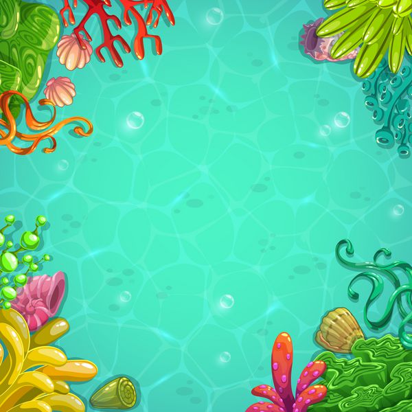 پس زمینه زیبا آب نبات رنگارنگ با علف های هرز کارتونی بنر تابستانی با مکان خالی برای متن