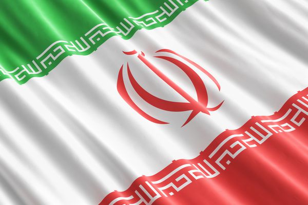پس زمینه ایران پرچم رندر 3D