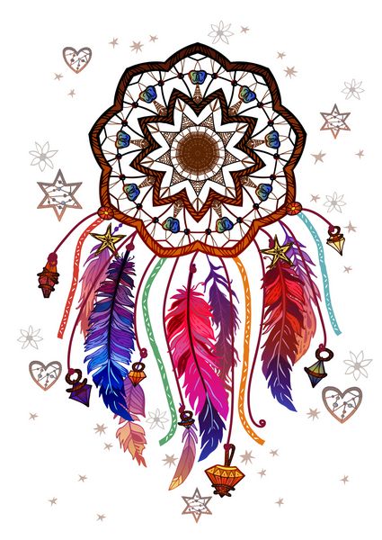 بردار براق براق Dreamcatcher با سنگ های قیمتی و پر تصویر قومی با طراحی شیک بومی آمریکایی هندی عروسی چاپ قبیله ای قومی تزئین کولی چهره ی رویایی