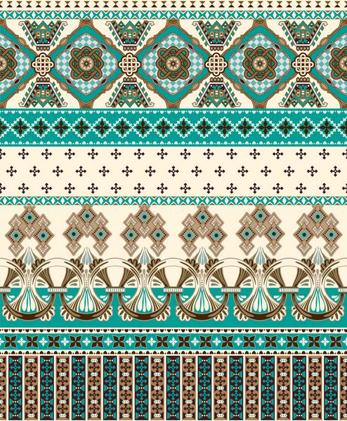 الگوی تزئینی بدون درز مرز زینتی سبک مد طراحی برای پارچه وب کارت آیفون پوشش
