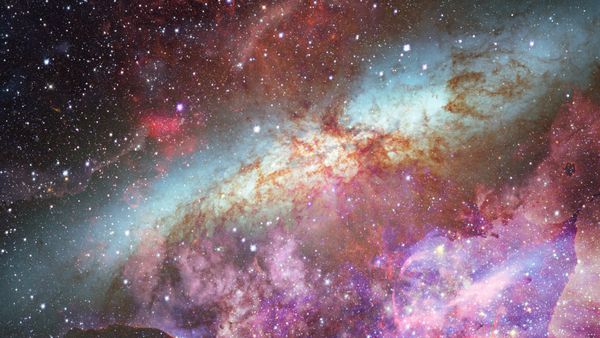 جهان پر از ستاره ها سحابی و کهکشان است عناصر این تصویر مبله شده توسط ناسا