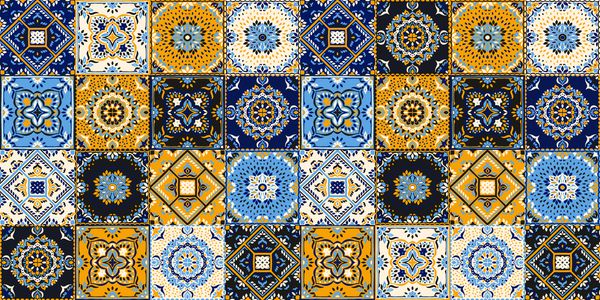 الگو طلورا تکه تکه هند Azulejos portugal تزئین ترکیه موزاییک کاشی مراکش کارد و چنگال سرامیک چاپ عتیقه سفال اسپانیا پس زمینه قومی مد مستطیلی بدون درز