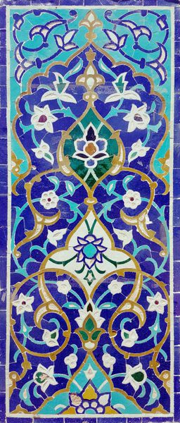 کاشی فارسی با طرح گل گل شرقی