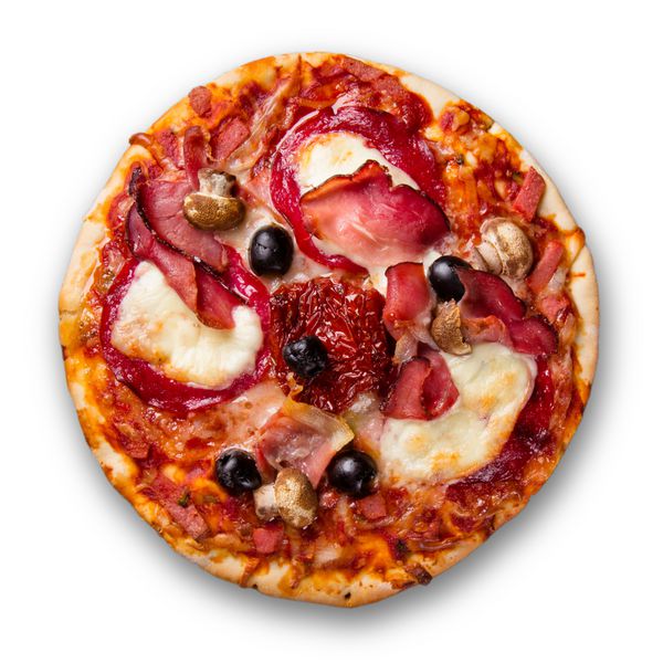 پیتزا ایتالیایی خوشمزه بیش از سفید