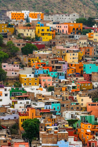 خانه های رنگارنگ گوانجواواتو مکزیک