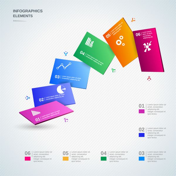 عناصر طراحی Infographic برای کسب و کار و ارائه