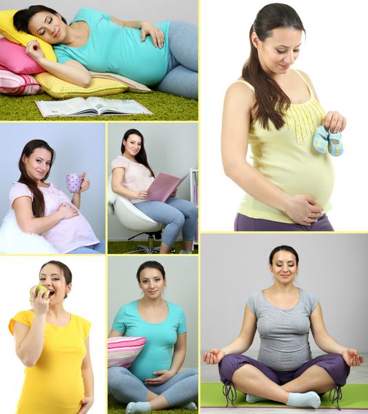 کلاژ عکس با دختران باردار