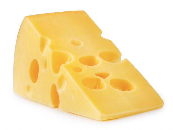 قطعه پنیر جدا شده است