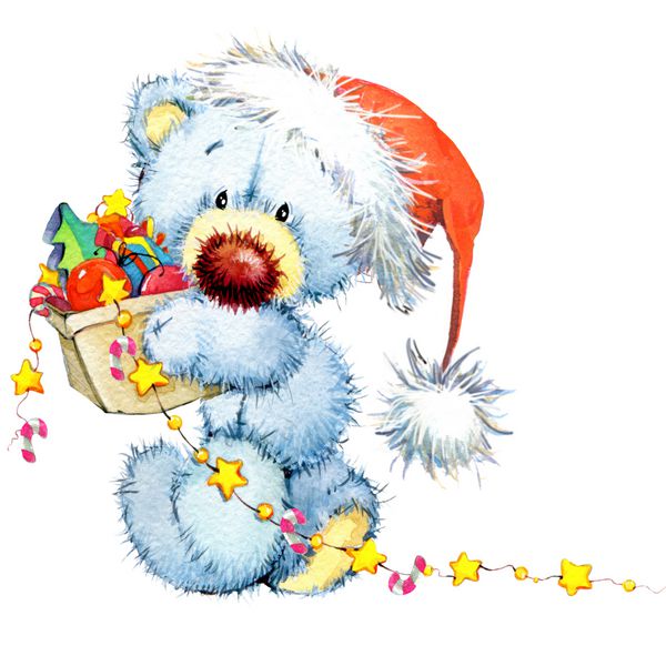 خرس عروسکی سال نو بابا نوئل سری کریسمس