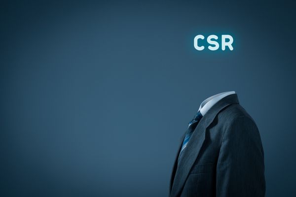 مفهوم مسئولیت اجتماعی شرکت CSR کسب و کار در مورد CSR مدیر با CSR متن به جای سر فکر می کنم
