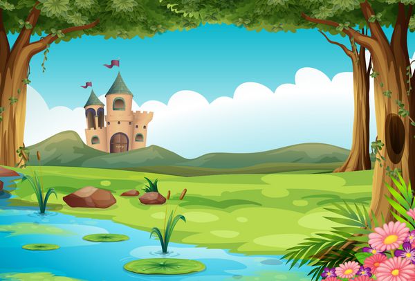 تصویری از یک قلعه و یک حوضچه
