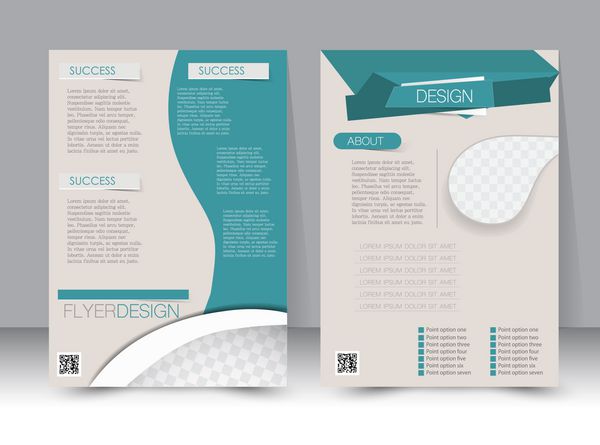 قالب پروازی بروشور کسب و کار پوستر قابل ویرایش A4 برای طراحی آموزش ارائه وب سایت جلد مجله رنگ سبز تیره