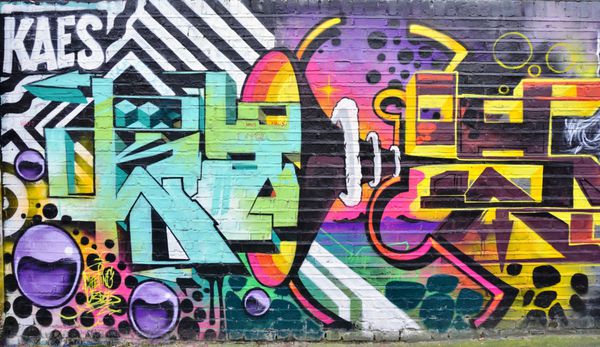 لندن انگلستان -12 مارس 2015- سرمقاله دیوارهای نقاشی شده و هنرهای گرافیتی در منطقه Brick Lane و Shoreditch در شرق لندن در قلب بنگلادون پراکنده شده اند