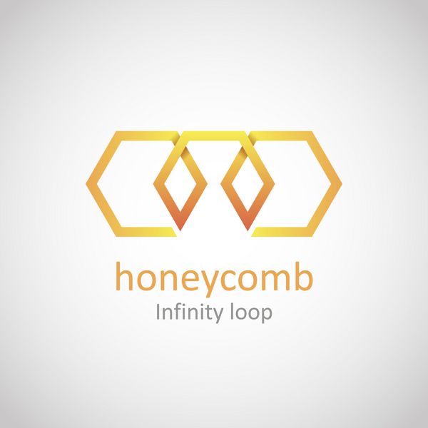 مفهوم طراحی لوگو لانه زنبوری آرم خلاق عسلی IconHoney سازنده