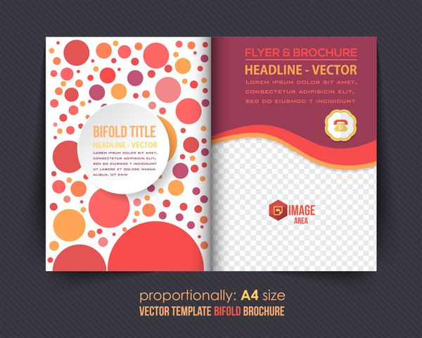 عناصر سبک چند منظوره Business Brochure Design Bi-Fold ورق شرکت قالب پوشش