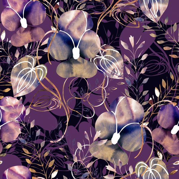 الگوی بدون درز گل Viola