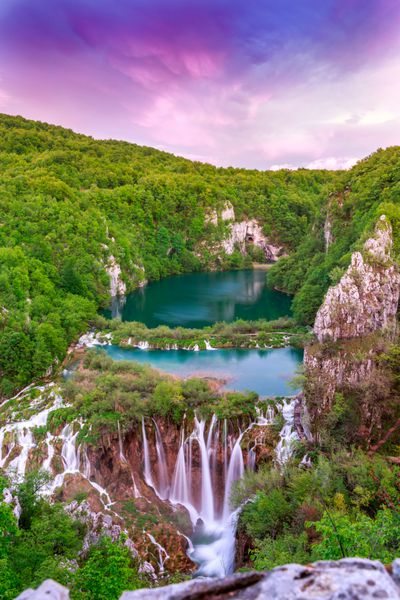 آبشارها در پارک ملی Plitvice کرواسی