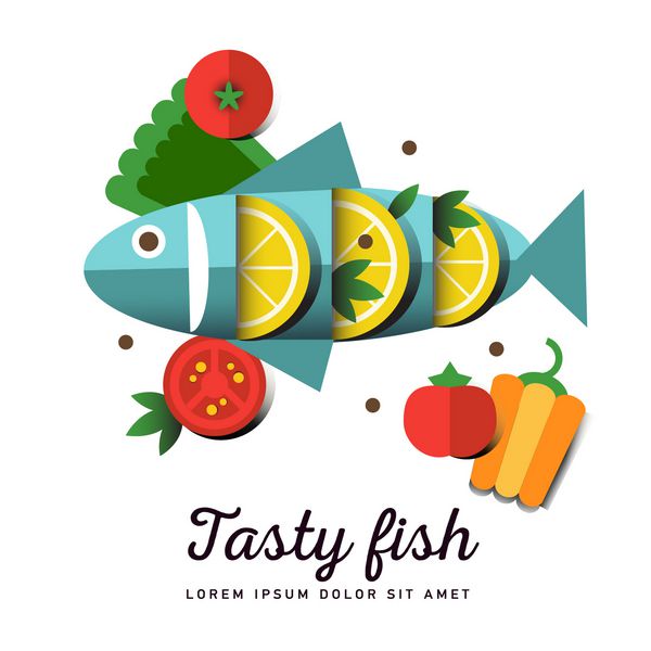 ایده های آشپزخانه Infographic غذاهای دریایی غذا مفهوم hipster تصویر برداری می توان برای طرح بندی تبلیغات و طراحی وب استفاده می شود طراحی غذای دریایی مجموعه غذای دریایی برای رستوران ماهی خوشمزه