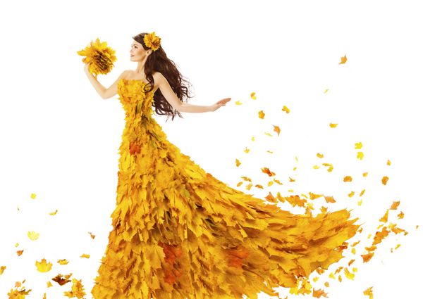 لباس پاییز زن لباس پاییز مدل دختر در عروسی زرد عروسی لباس سفید خلاق زیبایی