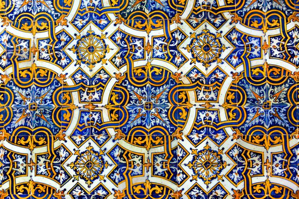azulejos کاشی های باستانی از دانشگاه قدیمی Coimbra پرتغال