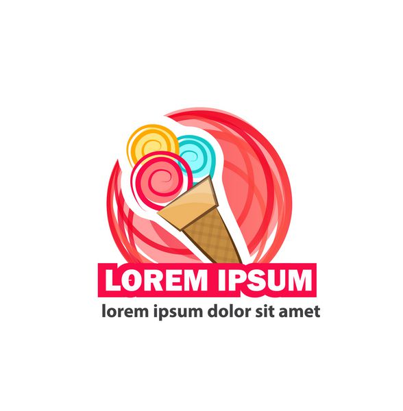 بستنی مدرن بستنی logoLogo برای شرکت بستنی لوگو برای فروشگاه بستنی تصویر بستنی