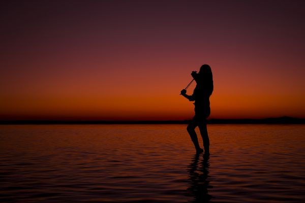 شبح موسیقی نواز در دریاچه نمک