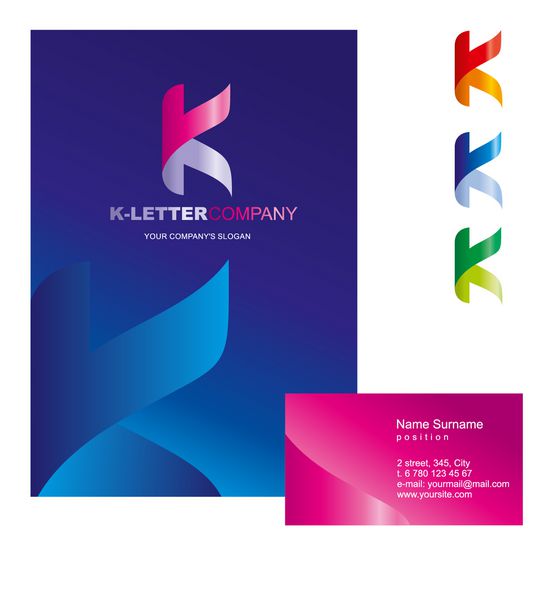 K حرف لوگو طراحی مفهوم تصویر K برای کسب و کار شرکت کنید هویت سازمانی کارت بازدید پوستر پوشه پوشش بروشور موزائیک سبک تزئینی