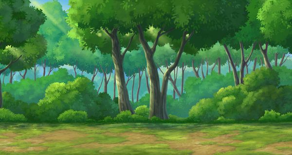 تصویر در جنگل های عمیق نقاشی شده است
