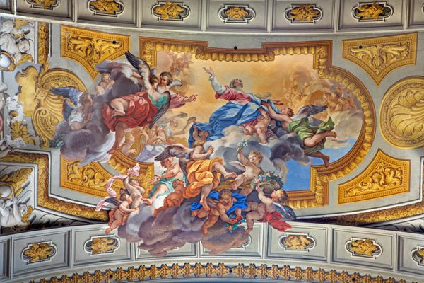 رم ایتالیا 10 مارس 2016 نمایشگاه نقاشی از برادران مری توسط Ludovico Mazzanti 1686 1775 در کلیسای کلیسای کلیسای سان منگاریسو