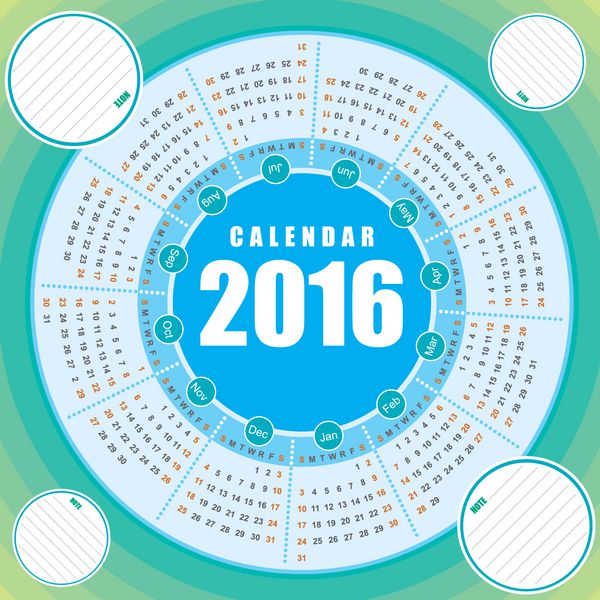 تقویم تقویم تقویم سال 2016 طراحی چاپ بردار