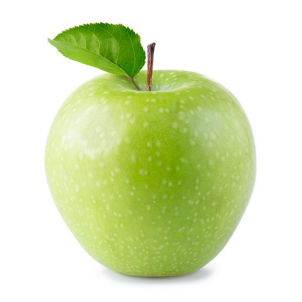 سیب سبز بر روی سفره است