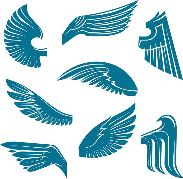 بالها را دراز می کشید و علامت های قهرمانانه ای از بال های آبی عقاب قوچان سحر و جادو یا حشرات را با عناصر قبیله ای پر می کند می تواند به عنوان کت طراحی استفاده شود