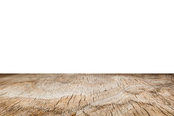 چوب میز چوبی جدول چوب قدیمی برای مونتاژ و ارائه محصول تابلو چوب بر روی سفید تصویر 3D