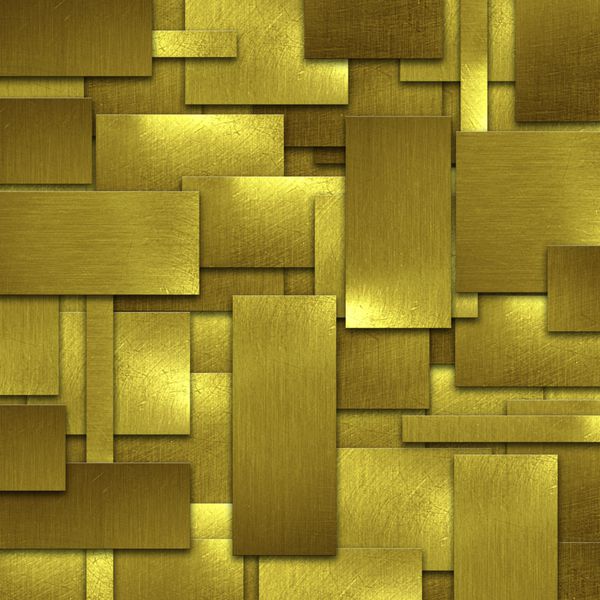 دیوار براق طلا پس زمینه طلا و بافت تصویر 3d