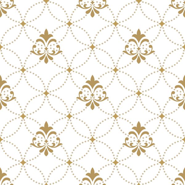 الگوی با لیلی سلطنتی پس زمینه بردار بدون درز تزئین گل الگوی طلا و سفید
