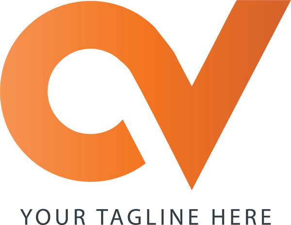 نامه ابتدایی CV AV Linked Logo Design