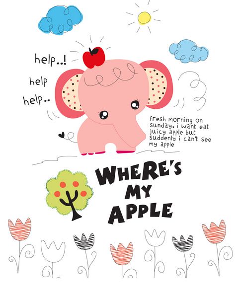 بردار ابله ناز فیل به دنبال سیب