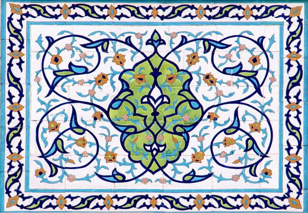 زیور آلات مسجد ازبکستان در سبک روحانی