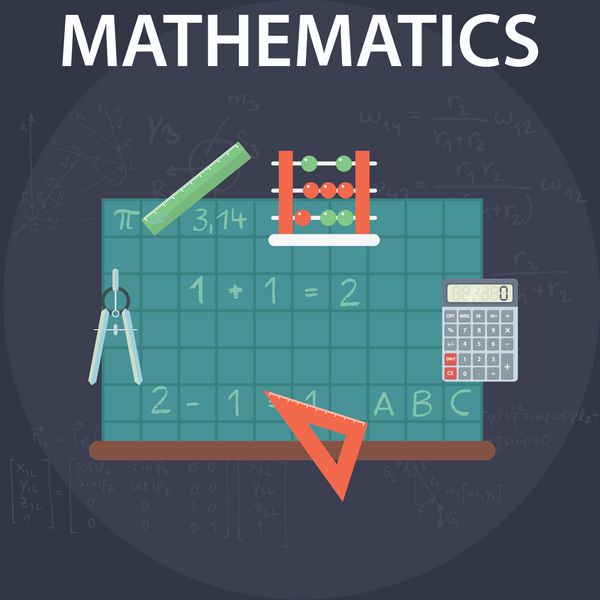 مجموعه ای از مفاهیم تصویری طراحی مسطح برای ریاضیات ایده های آموزشی و دانش علم ریاضی مفاهیم بنر وب و مواد تبلیغاتی