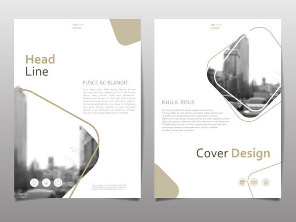 قالب طراحی پوشش برای گزارش سالیانه چکیده تصویر برداری مدرن ارائه پوشش در A4 قالب های ارائه خلاقانه