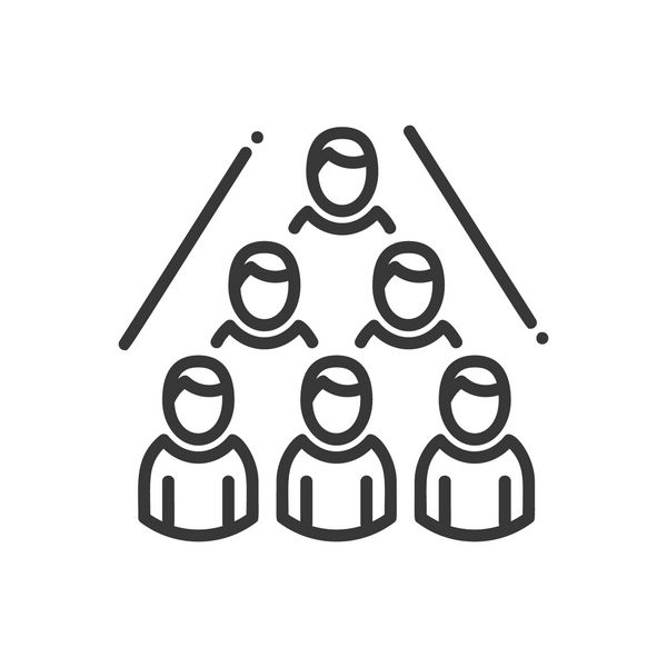 کسب و کار شبکه بردار خط مدرن آیکون نماد طراحی نمایندگی مناسب شبکه زنجیره ای شامل پنج نفر بخش بندی کردن
